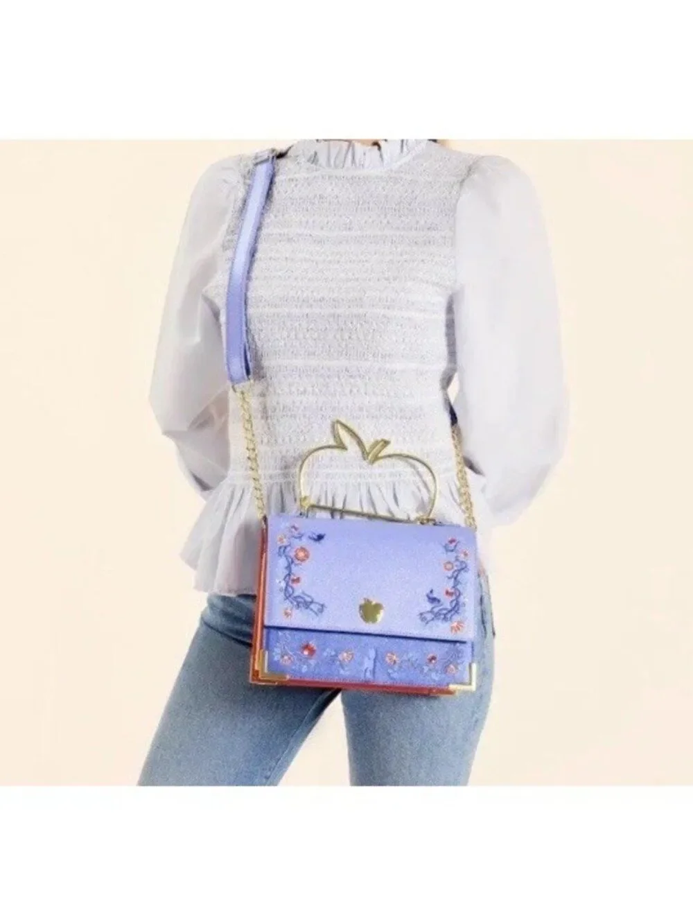 Loungefly Disney Princess Snow White Shimmer Crossbody Purse Embroidered NWT